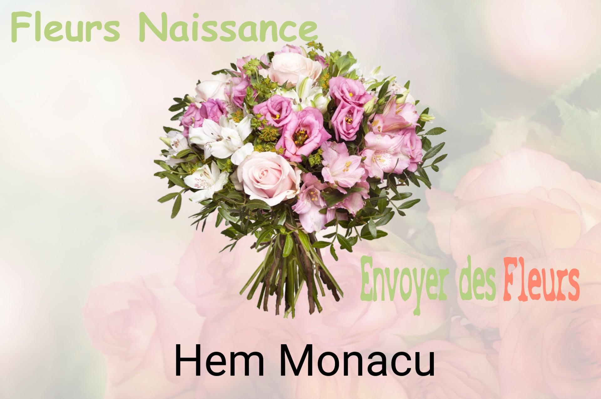 Bouquet de fleurs de naissance livré à Hem-Monacu